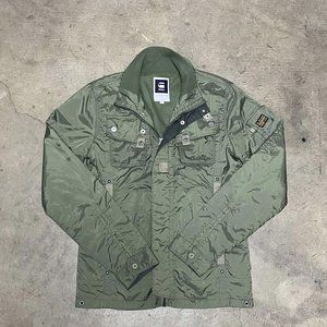 G-Star Raw Green Recolite Lightweight Military Jacket - Nylon Jacket Medium